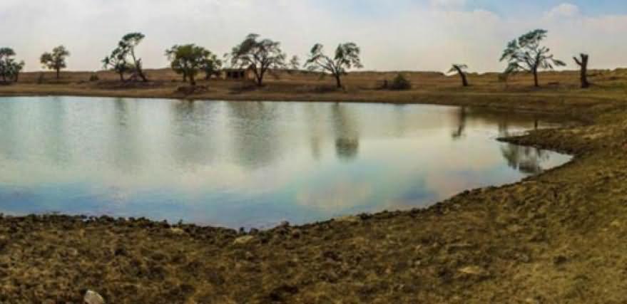 Pond build to store the water