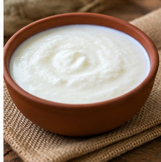 ताजा सादा दही Plain curd yogurt